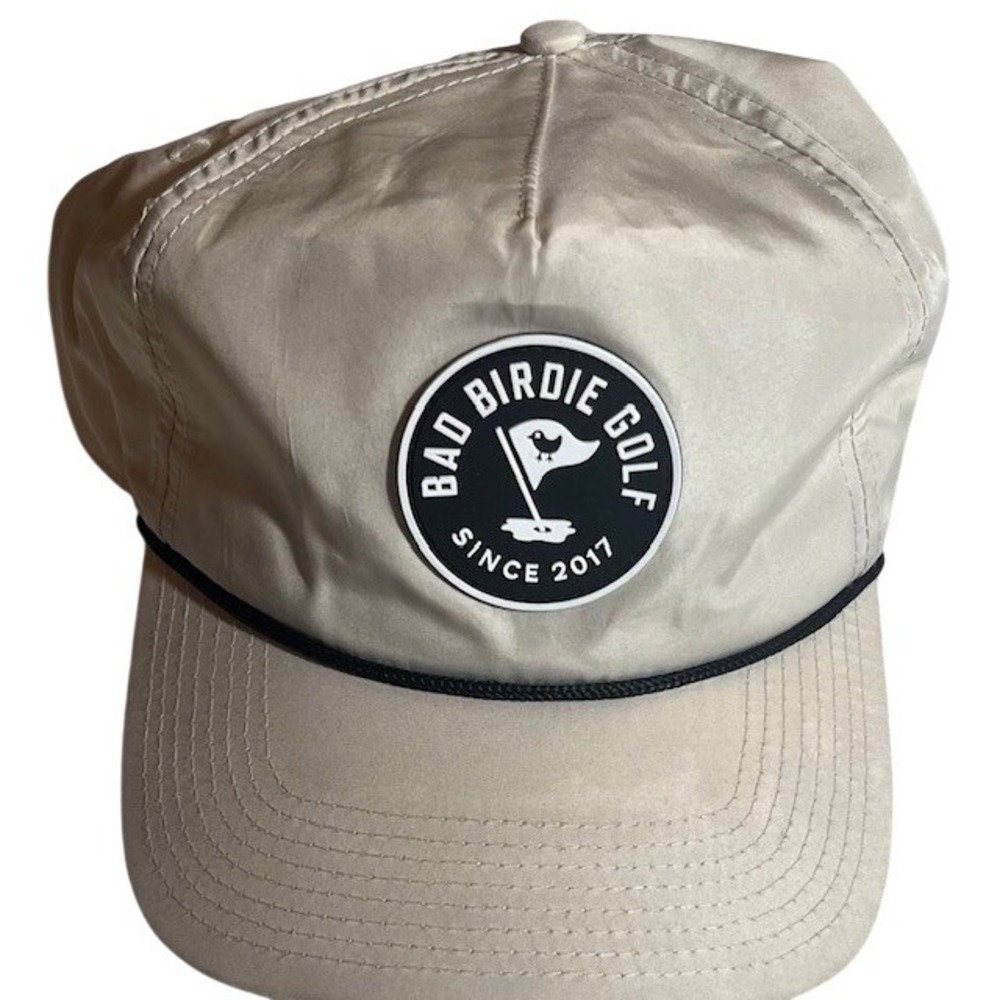 Bad Birdie Golf Rope Flag Patch Hat Snapback Sand Color -952
